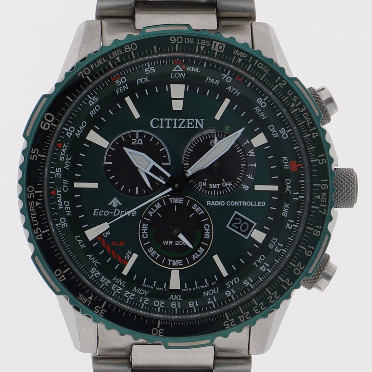 CITIZEN シチズン E660-A17W20C プロマスター グリーンダイヤル SS ソーラー 純正ボックス メンズ【124622】拍卖