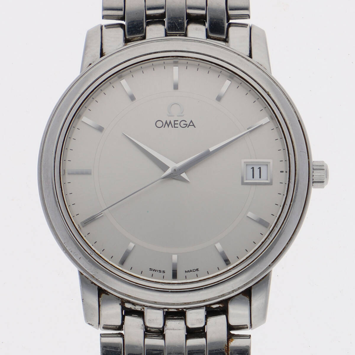 OMEGA オメガ デヴィル シルバーダイヤル SS クオーツ メンズ【129257】拍卖