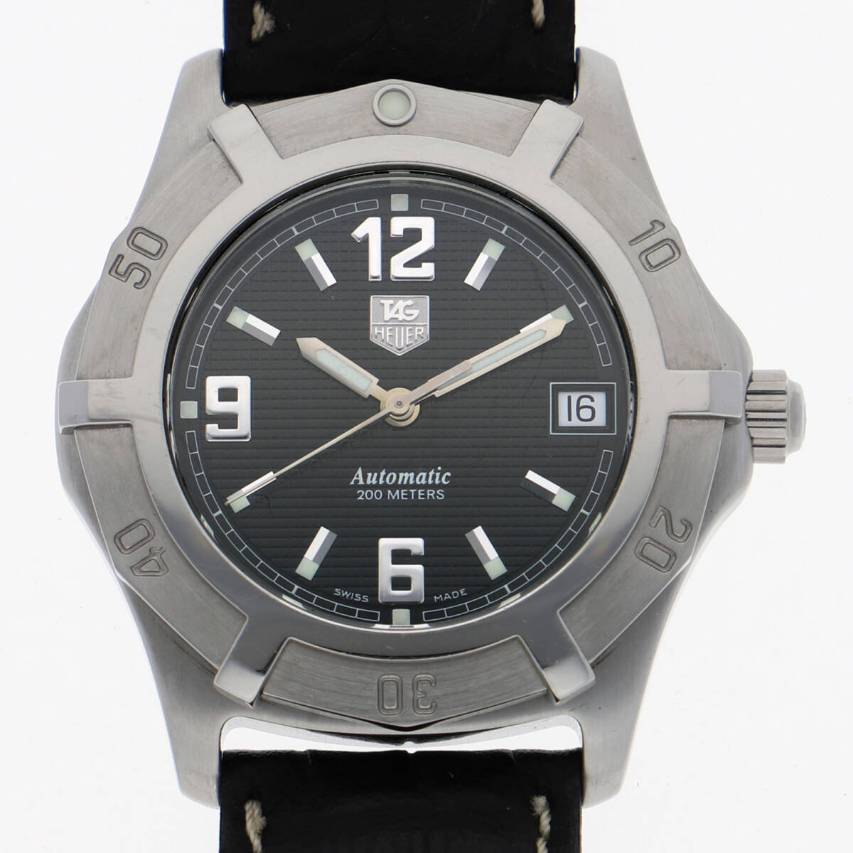 TAG HEUER タグホイヤー WN2111 エクスクルーシブ ブラックダイヤル SS/レザー 自動巻き メンズ【129660】拍卖