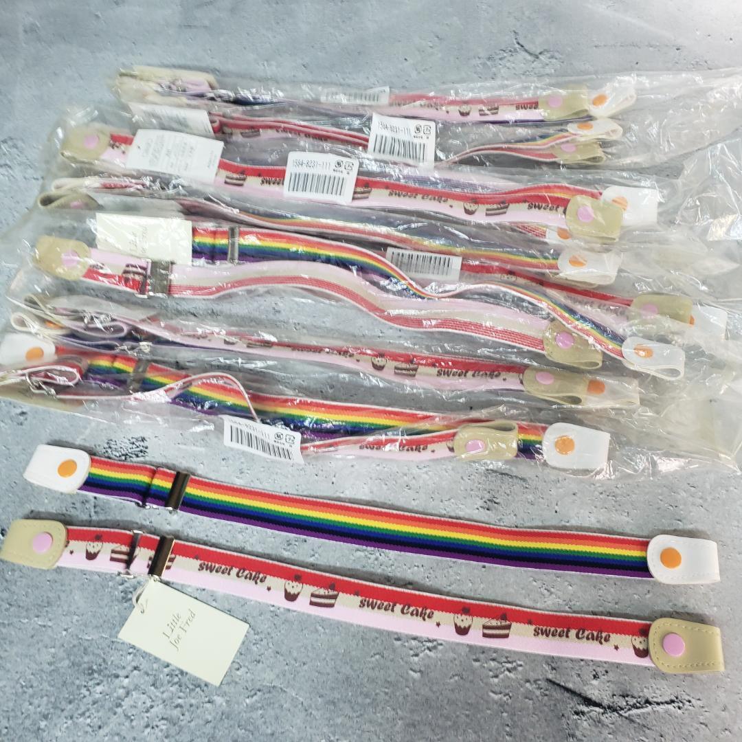 【新品】まとめて10本 子供用 ループフックベルト ゴムベルト ボタン式拍卖