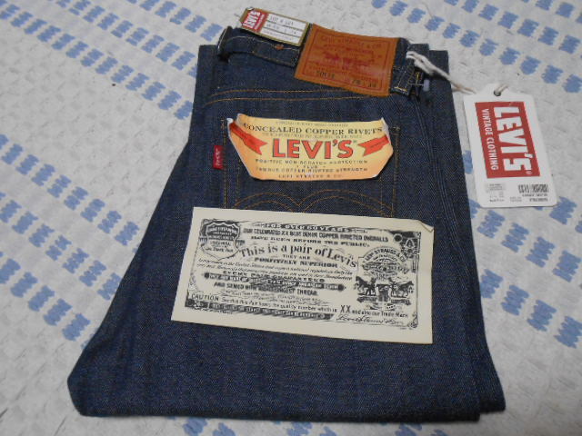 新品!1937年モデル!リーバイス 501XX W28・L34 LVC ビッグE 赤ミミ リジット 375010015 シンチバック 糊付き セルビッジ拍卖