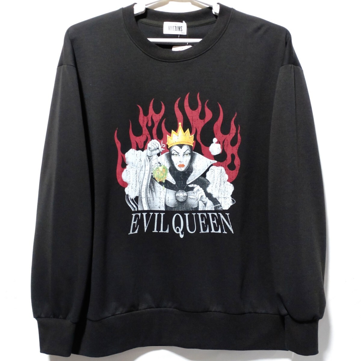 特価/未使用【サイズ=4L(3XL)】Disney VILLINS/EVIL QUEEN/ヴィランズ/エビル/ポンチ生地/メンズ/スウェット/トレーナー/胸囲=110~118cm拍卖