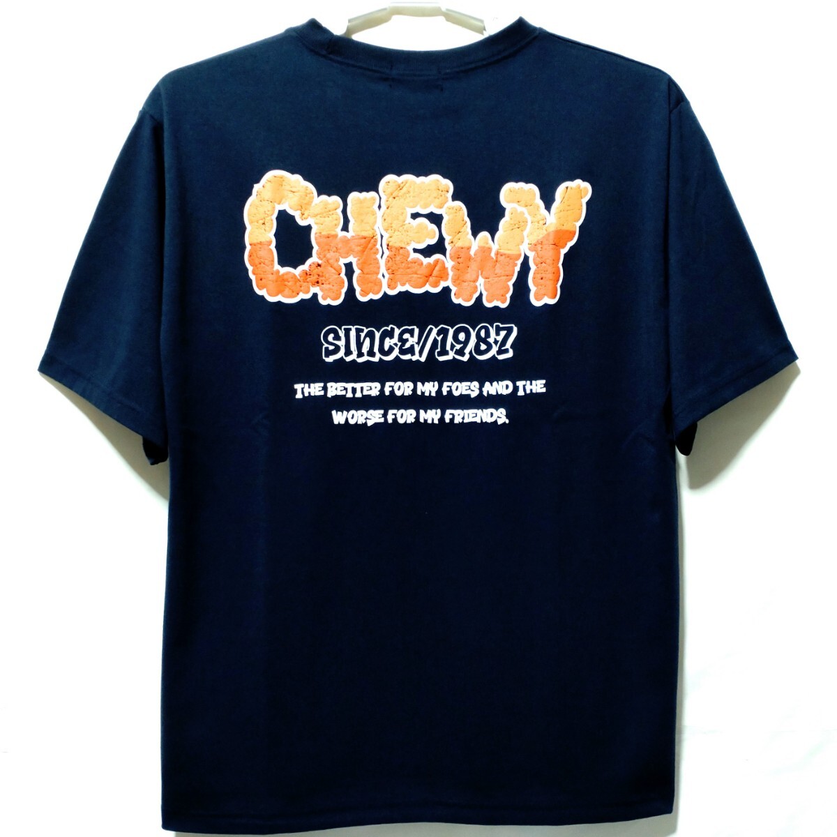 特価/未使用【サイズ=M】 アメカジ/英字プリント/メンズ/半袖/Tシャツ/胸囲=88~96cm/navy拍卖