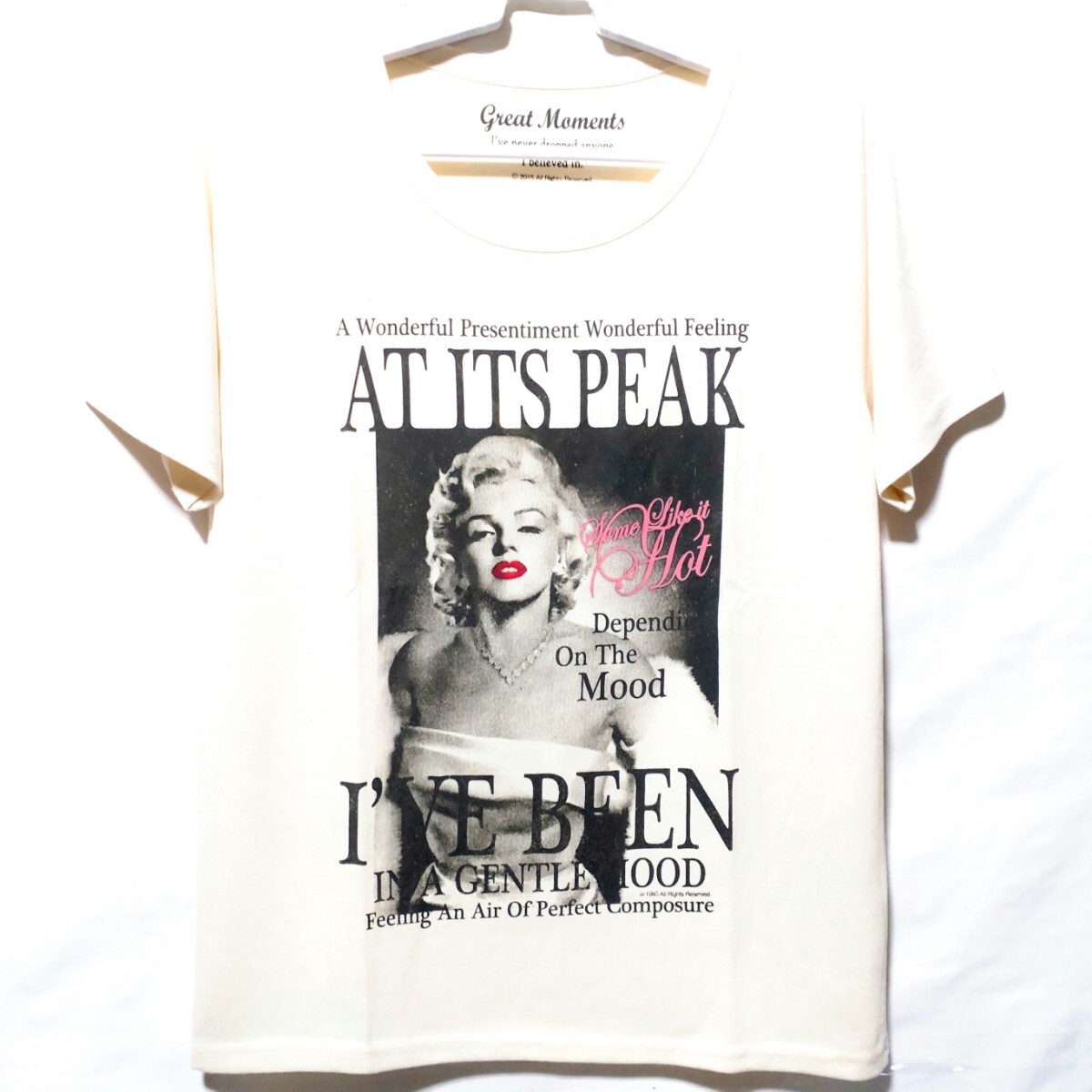 特価/未使用【サイズ=L(レディス)】 Great Moments/グレート モーメンツ/レディス/半袖/Tシャツ/胸囲=86~94cm/cream拍卖