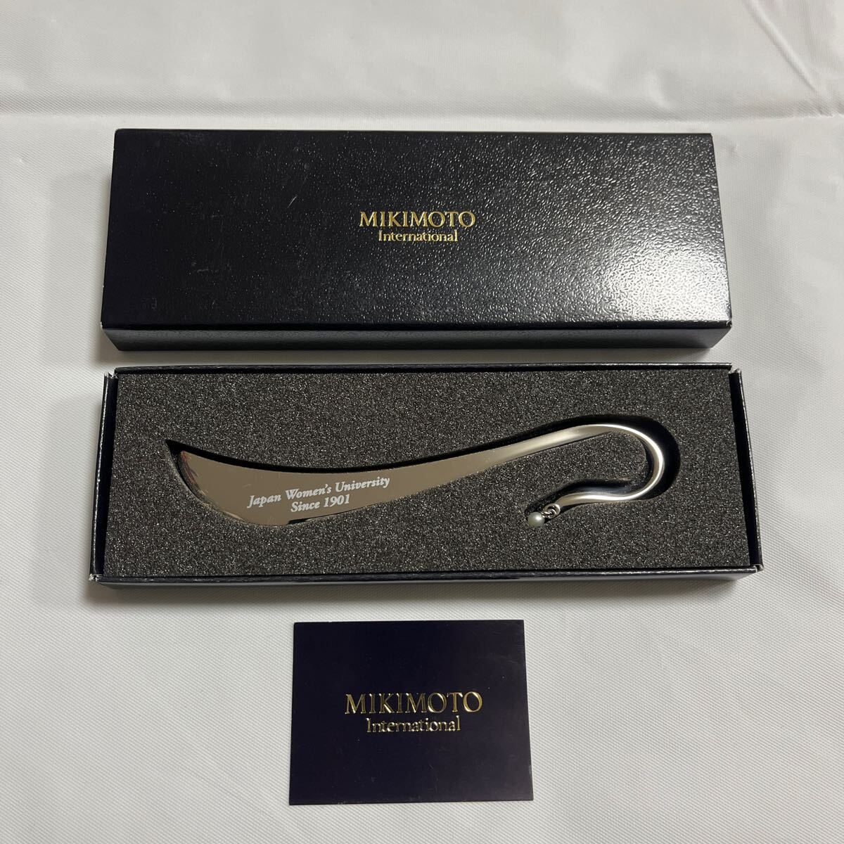 送料一律430円 極美品 MIKIMOTO ミキモト ブックリーフ パール シルバー 元箱付き拍卖