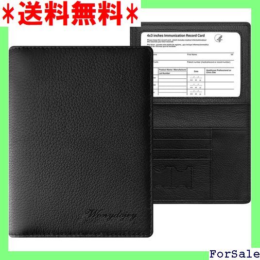 ☆人気商品 パスポートケース 本革 ホルダー ト ラベルウォレット 名刺 クレジットカード 航空券 エアチケット ブラック 42拍卖