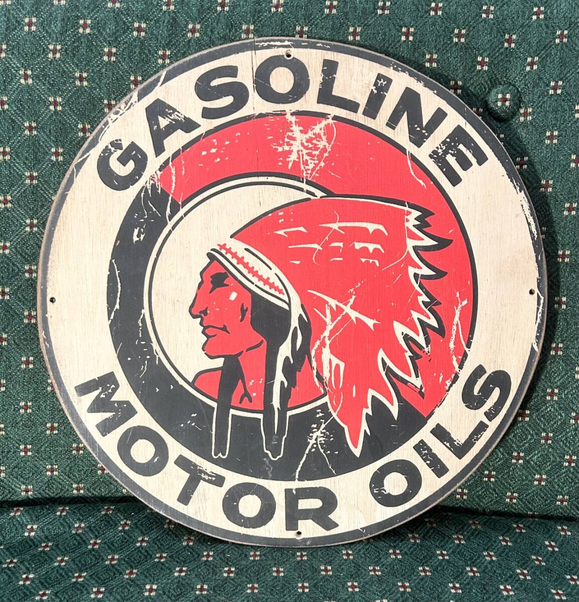 ☆★☆木製看板 GASOLINE MOTER OILS ヴィンテージ オールドアメリカン カントリー雑貨 ガレージ カフェ 店舗什器☆★☆拍卖