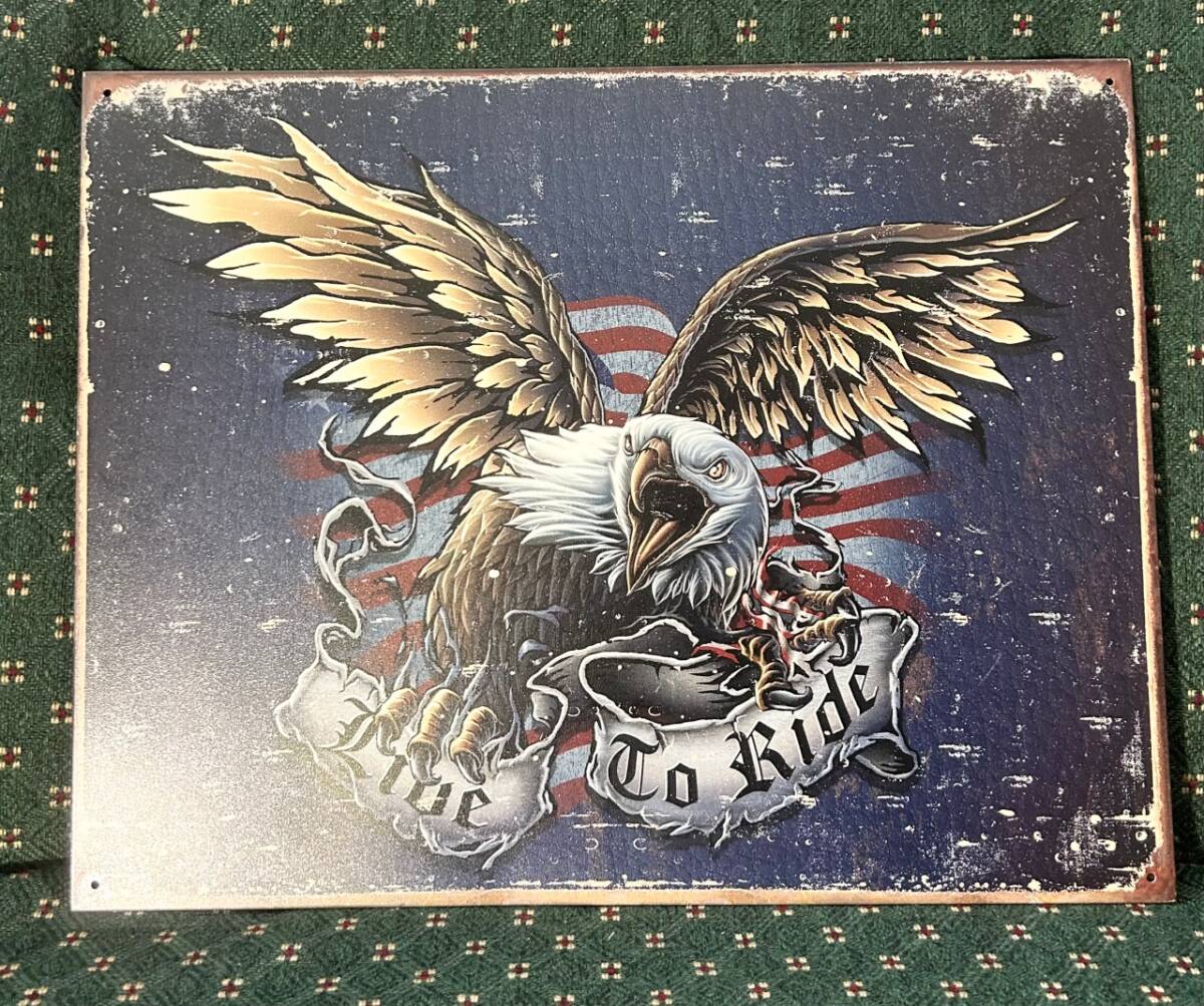 ☆★☆メタル看板 LIVE TO LIDE ヴィンテージ カントリー雑貨 ガレージ カフェ 店舗什器☆★☆拍卖