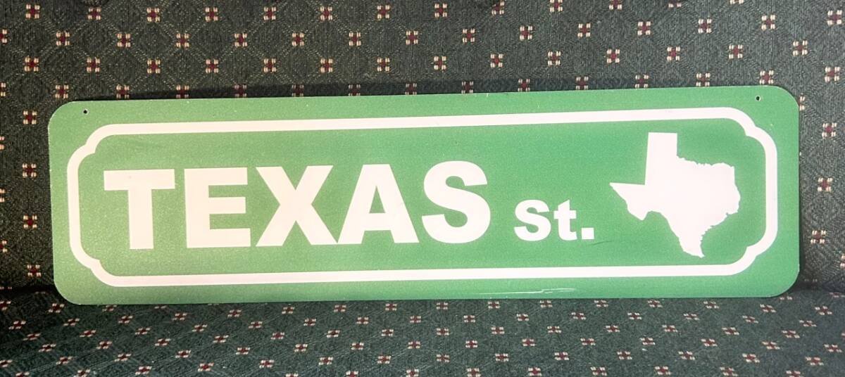 ☆★☆メタル両面看板 TEXAS st. ヴィンテージ カントリー雑貨 ガレージ カフェ 店舗什器☆★☆拍卖