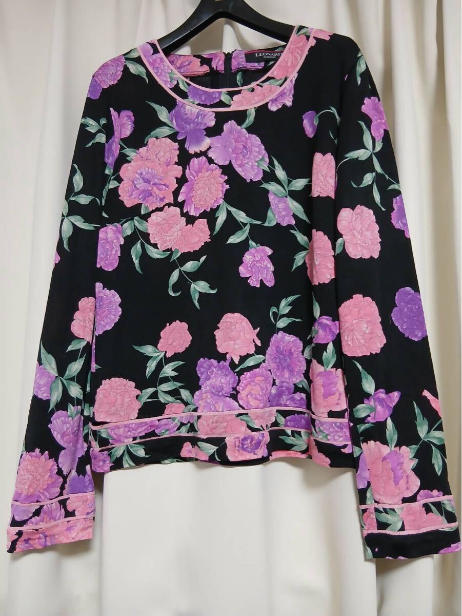 レオナール シルクウール ブラウス 42拍卖