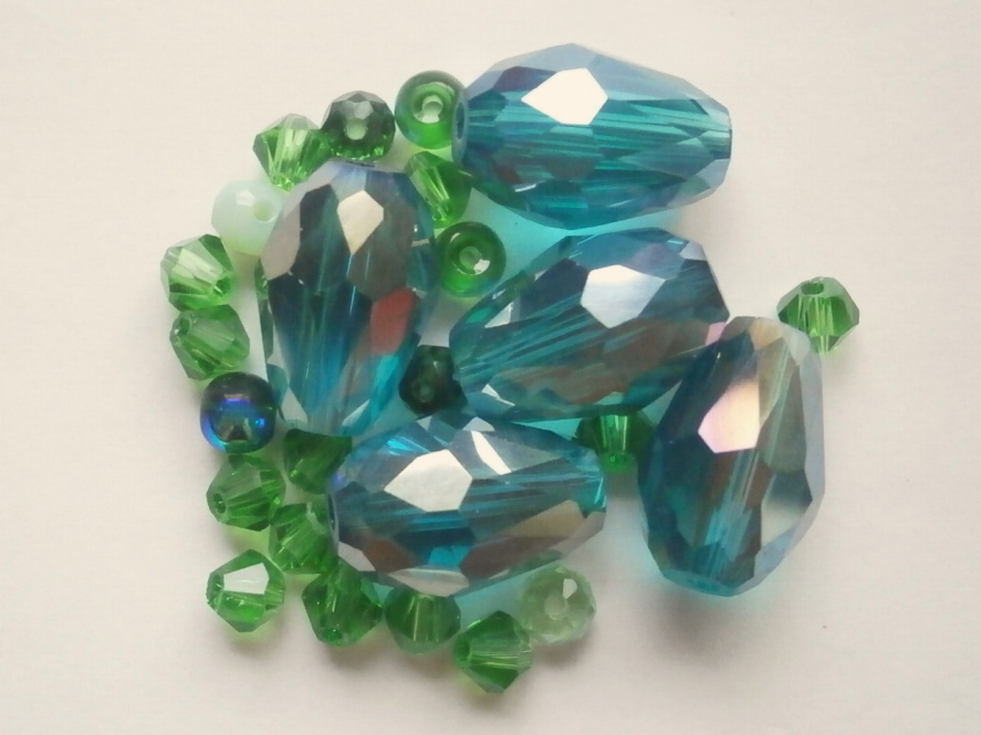 ガラスビーズ★ドロップ★タイプ A★グリーン系★a拍卖