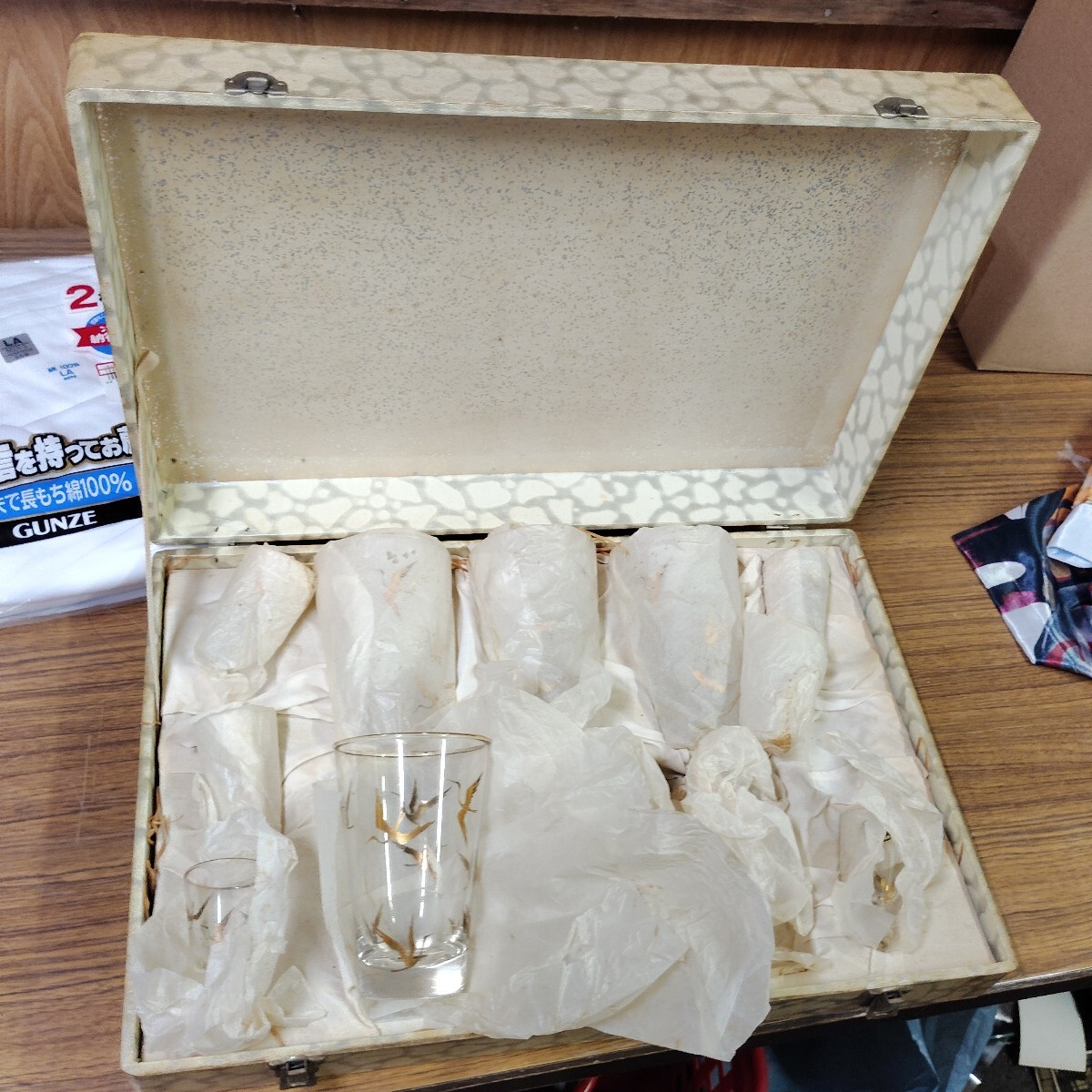 グラス クリスタル 食器 クリスタルガラス ショットグラス タンブラー 未使用 金彩拍卖