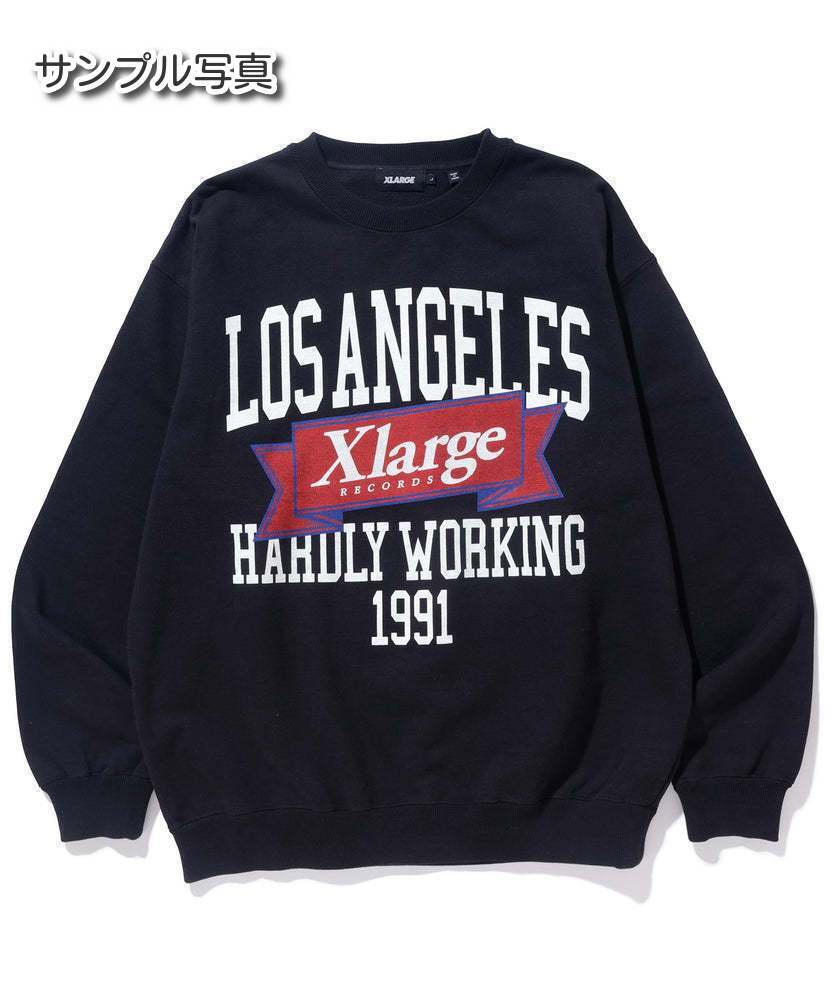 ★ XLARGE (エクストララージ) ★ クルーネックスウェット Lサイズ 黒 トレーナー ストリートファッション アメカジ (タグ付き新品未使用)拍卖