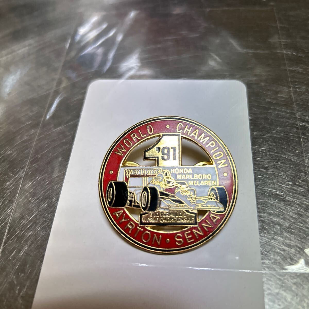 *レトロ*激レア希少品 アイルトンセナ AYRTONSENNA 1991年 F1 ワールドチャンピオン ピンバッジ ピンズ 当時物拍卖