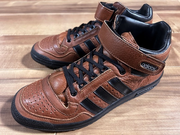 美品、ビンテージ、レア! ADIDAS アディダス NEW ORLEANS ニューオリンズ 茶/黒 1990年代初期モロッコ製 25.5cm US7.5 フランス コンコルド拍卖