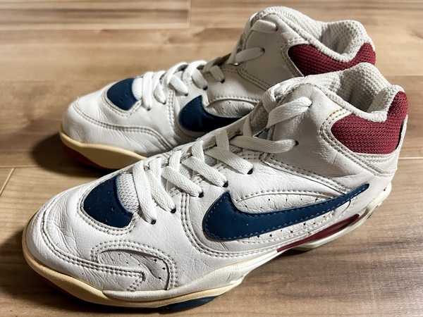 鑑賞品、ビンテージ、レア! NIKE ナイキ ACE Ⅱ SL エア エース2 SL エアエース2 白/紺/マルーン 1996年製 25〜25.5cm オリジナル テニス拍卖