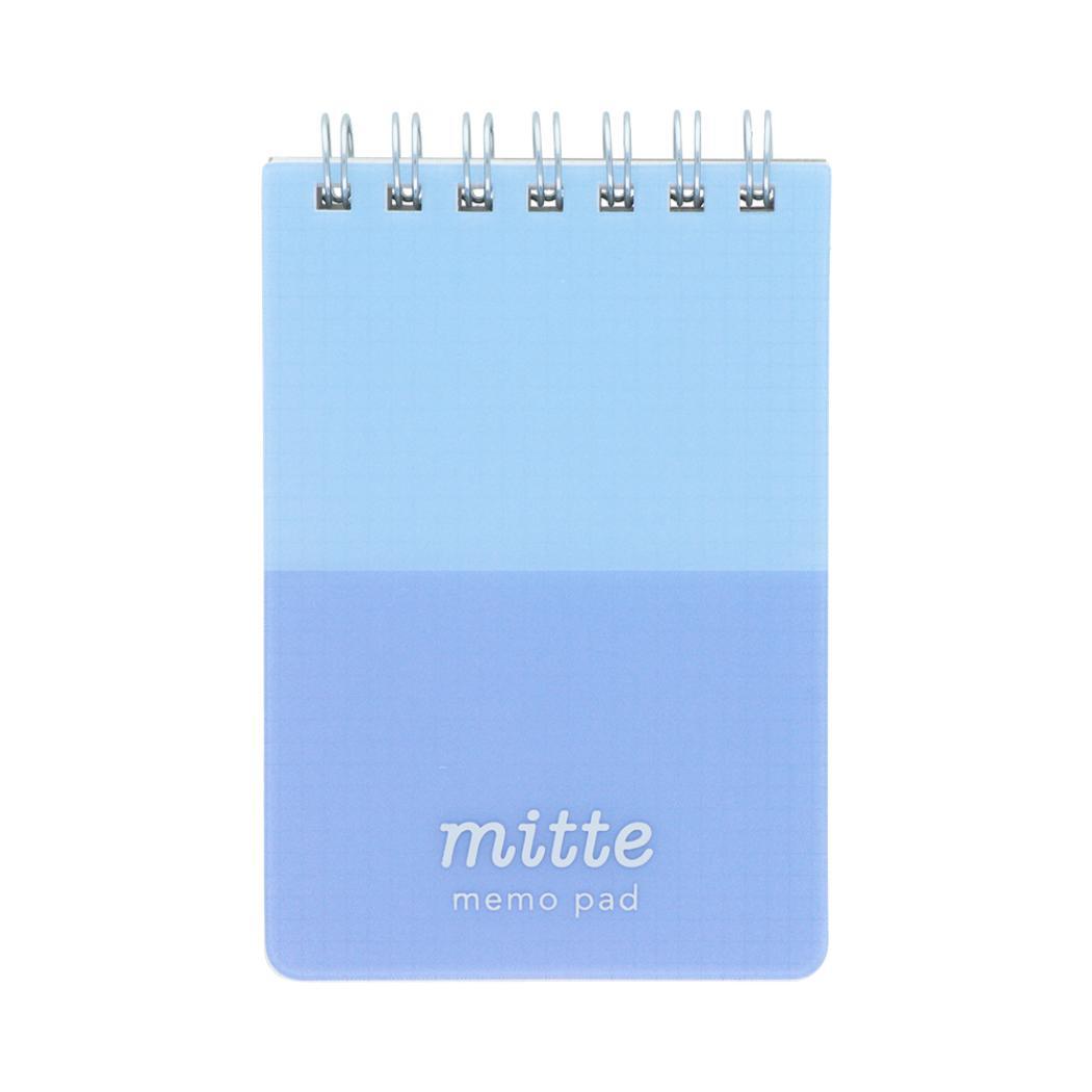 メモ帳 Wリングメモ mitte ネモフィラブルー サンスター文具 新学期準備文具 シンプル グッズ拍卖