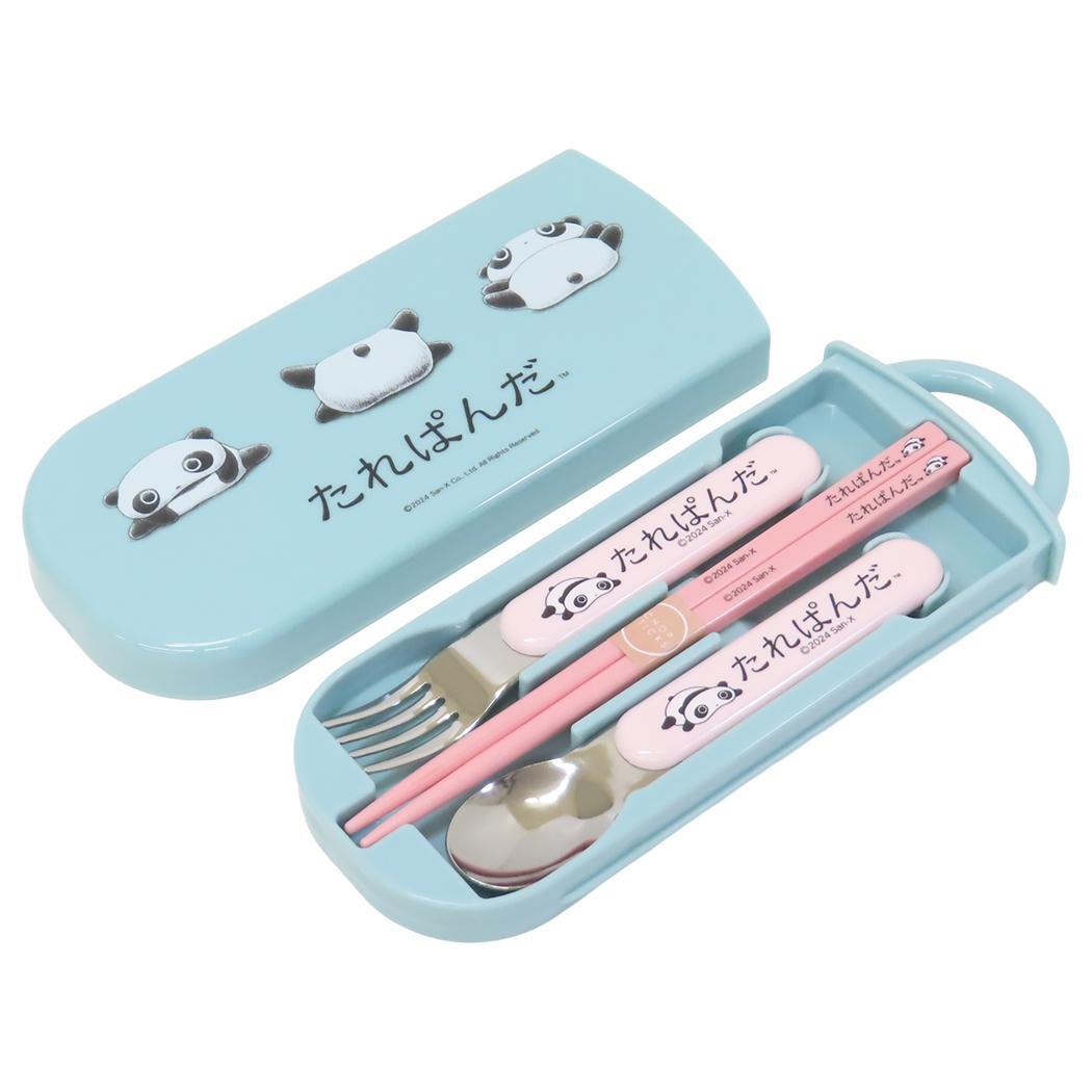 たれぱんだ お箸&フォーク&スプーンセット 抗菌食洗機対応スライド式トリオセット スケーター 新学期準備 キャラクター グッズ拍卖