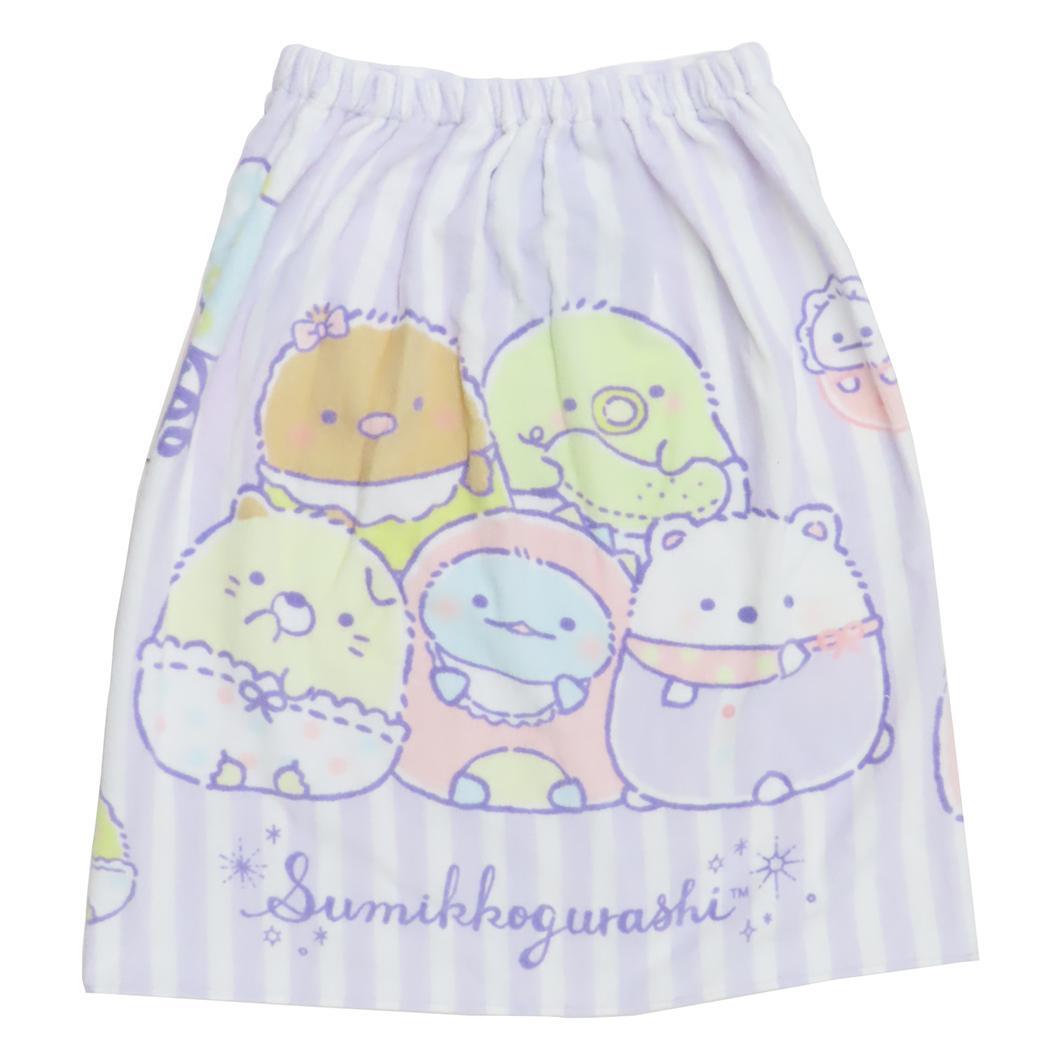 すみっコぐらし ラップタオル 60丈マキタオル 60cm丈巻き巻きタオル ゆるゆるすみっコベビー サンエックス 丸眞 サマーレジャ拍卖