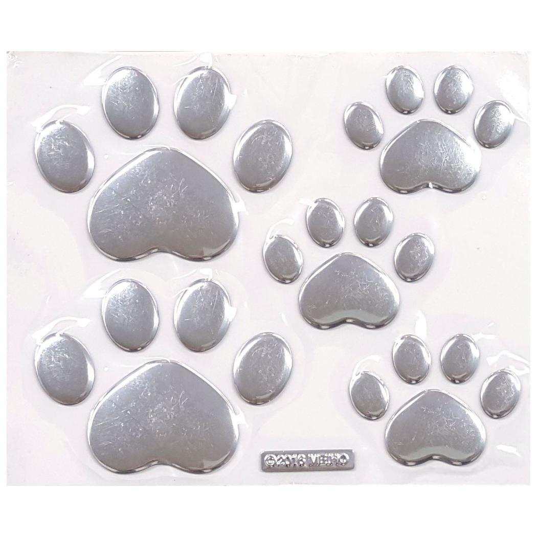 ビッグステッカー 肉球エンブレムステッカー シルバー ねこ 三金商事 MEIHO カー用品 かわいい グッズ拍卖