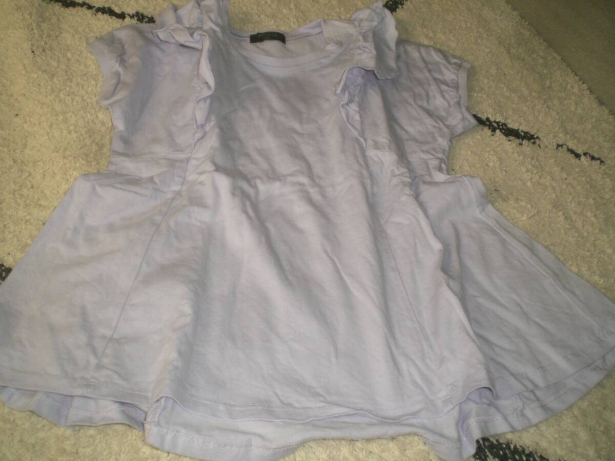 コムサイズム130 薄紫 フリルチュニック拍卖