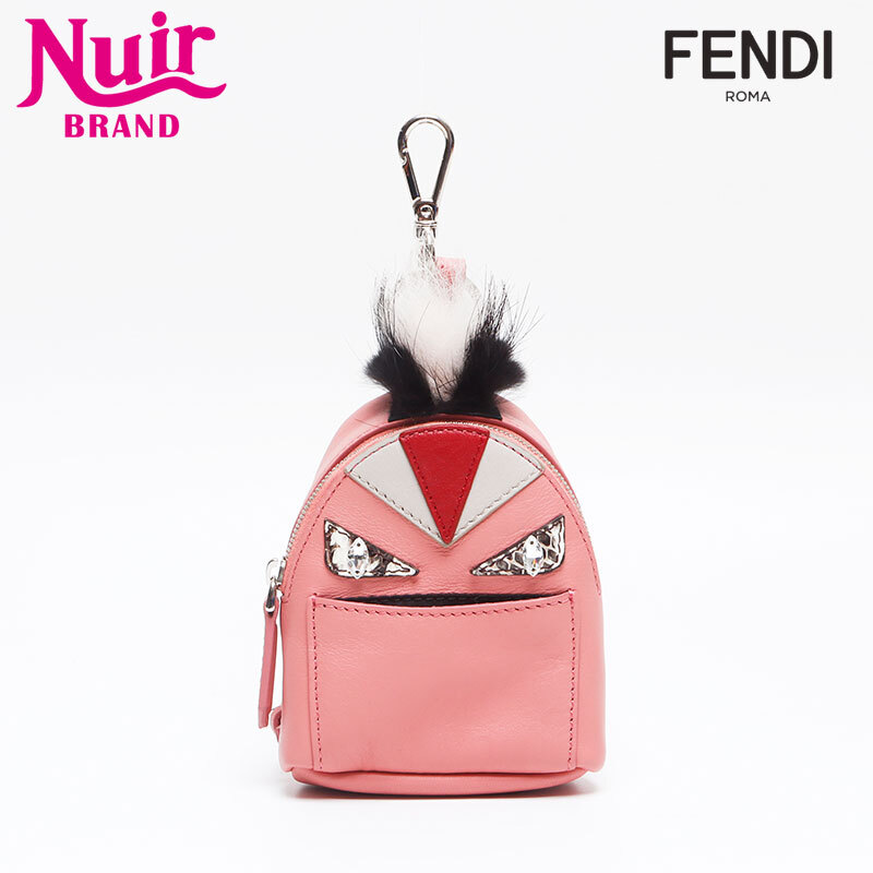 フェンディ FENDI ポーチ モンスターバッグチャーム バグス キーホルダー ピンク拍卖
