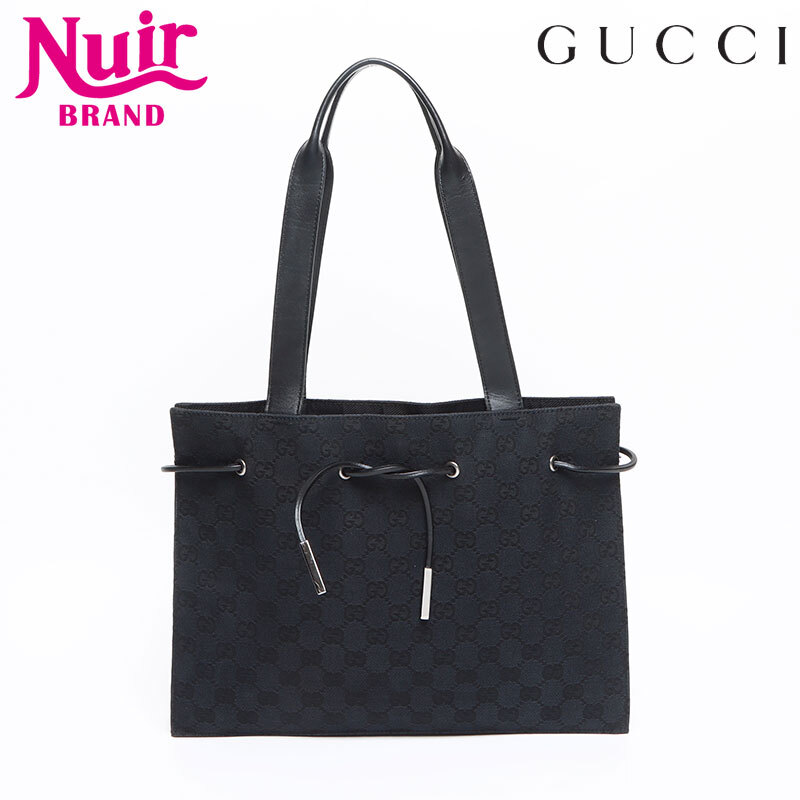 グッチ GUCCI トートバッグ ショルダートート GGキャンバス ブラック拍卖