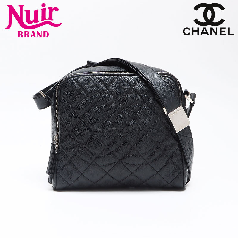 シャネル CHANEL ショルダーバッグ キャビアスキン ココマーク 12番台 2008-2009 ブラック拍卖