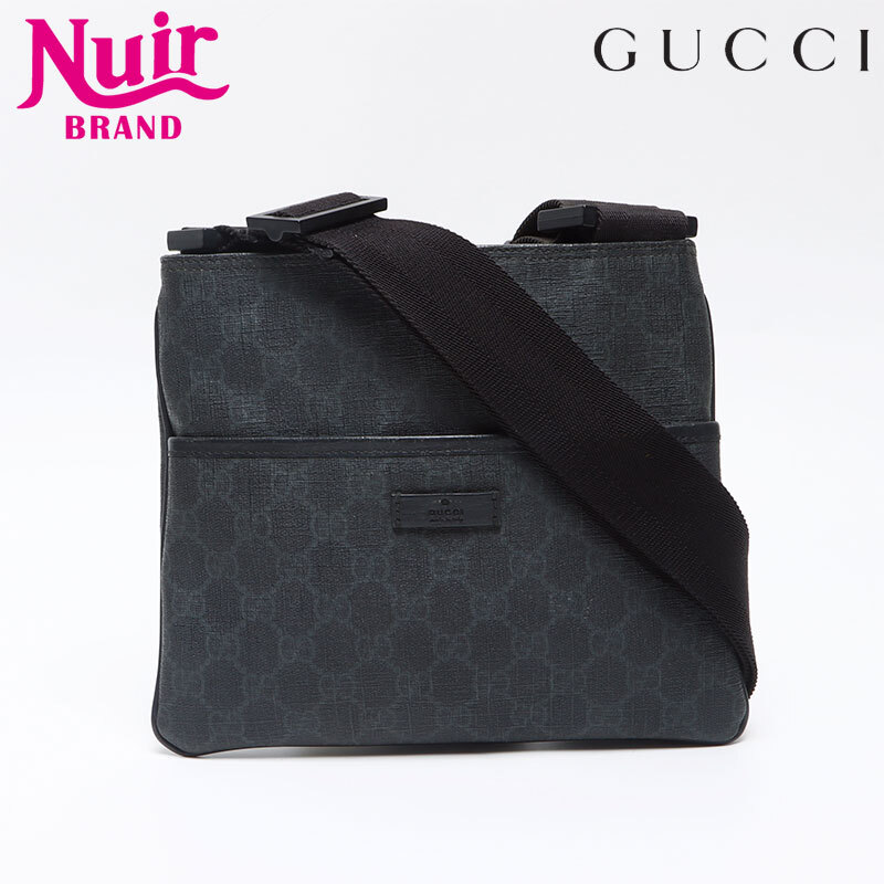 グッチ GUCCI ショルダーバッグ GG スプリーム ブラック拍卖