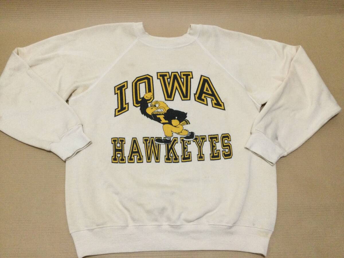 70s ラグラン ビンテージ スウェット HANES made in USA アメリカ製 vintage IOWA拍卖