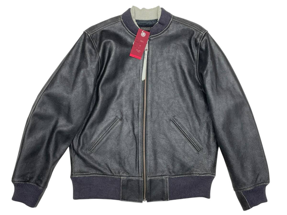 未使用品 Lサイズ JOHNBULL ジョンブル 32811 スウェード レザージャケット スタジャン クラック加工 顔料コーティング拍卖