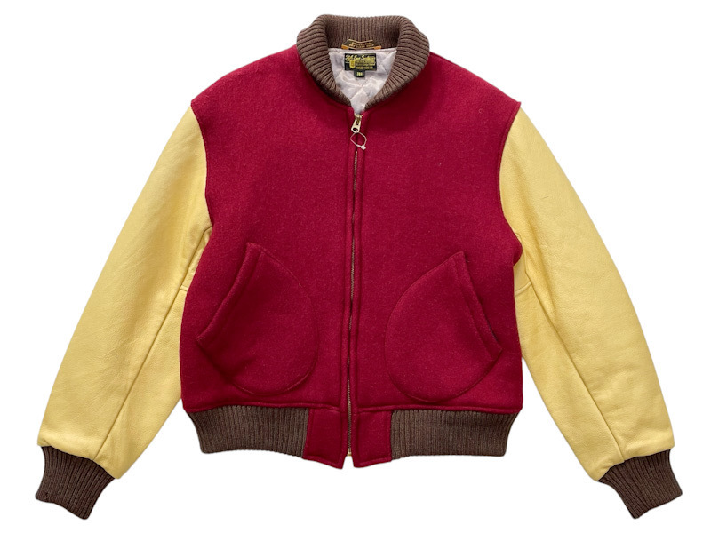 未使用品 38R Style Eyes SUGAR CANE スタイルアイズ シュガーケーン M16211 袖レザー メルトン スタジャン M品番拍卖