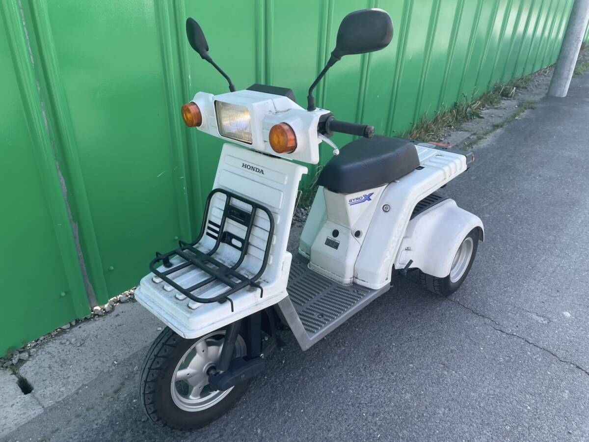 ≪愛知≫ジャイロX 4スト TD02 (120番台~) 1番 白色 現状 書付 実働 吹き上がりOK♪ ジャイロアップ キャノピー拍卖