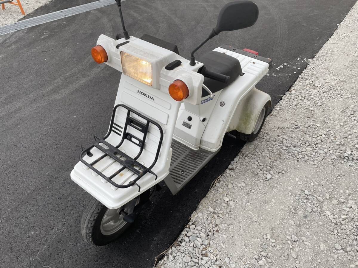 ≪愛知≫ジャイロX 4スト TD02 (1007番台~) 14番 白色 現状 書付 実働 吹き上がりOK♪ DJ-1 AF62 ジャイロアップ キャノピー拍卖