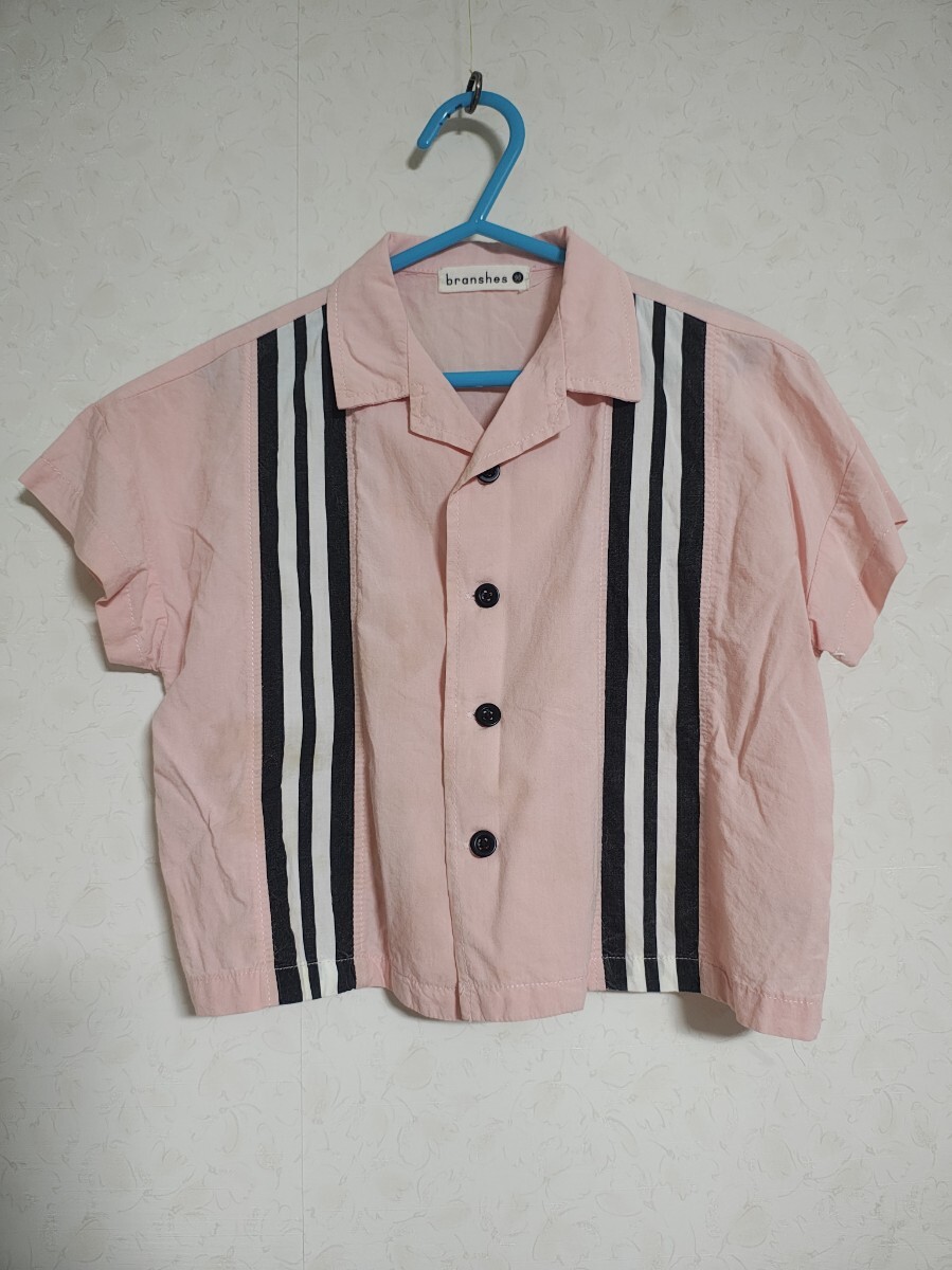 BRANSHES ブランシェス 90 半袖シャツ 半袖 シャツ ピンク 拍卖