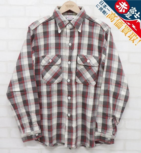 9T1253/WAREHOUSE D柄 ヘビーネルシャツ 3104 ウエアハウス拍卖