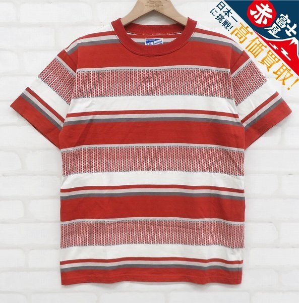 9T0733【クリックポスト対応】未使用品 ジョーマッコイ ジャガードニットストライプTシャツ MC24017 JOEMcCOY拍卖