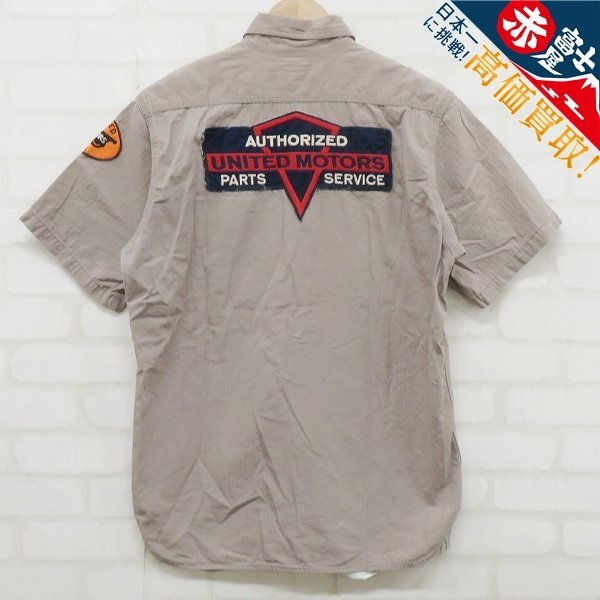 9T1395【クリックポスト対応】JOE McCOY 8HOUR UNION UNITED MOTORS 半袖ワークシャツ カスタム ジョイマッコイ拍卖