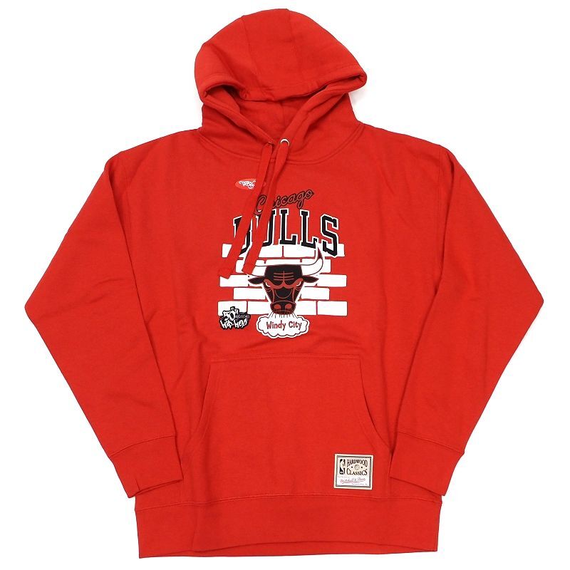 C0663S 新品 23FW Mitchell&Ness/NBA TATS CRU BRICK HOODIE シカゴブルズ パーカー 【サイズ:XL】 レッド ミッチェルアンドネス メンズ拍卖
