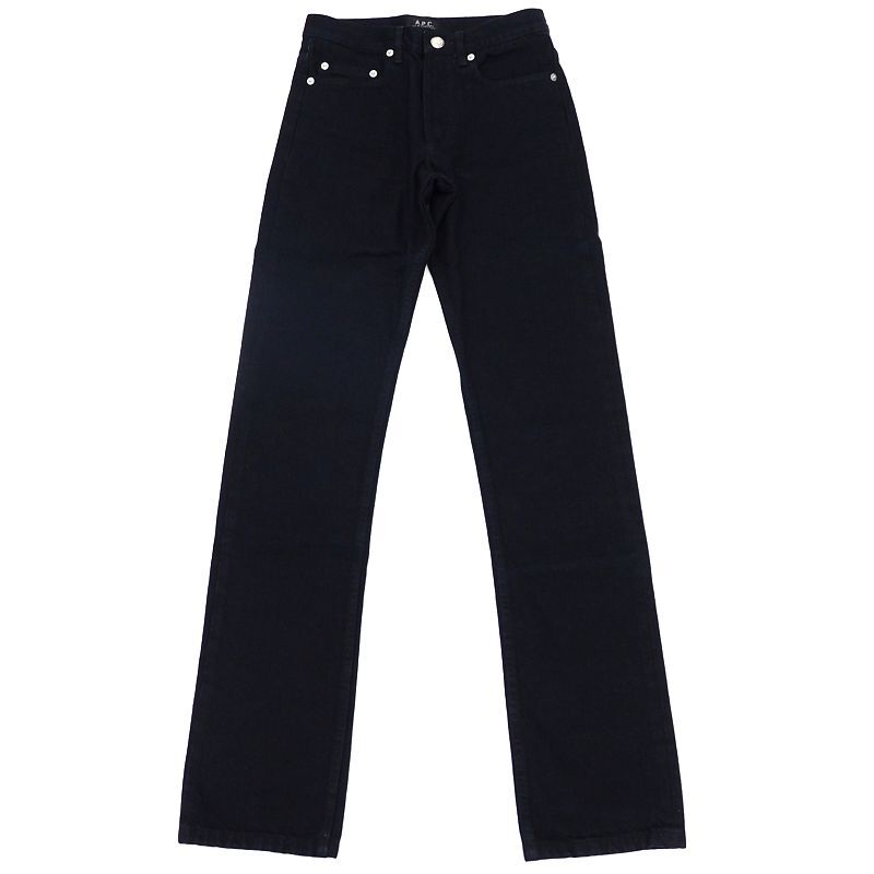 C06172 未使用品 A.P.C./NEW STANDARD デニム パンツ 【サイズ:25】 ブラック アーペーセー レディース拍卖