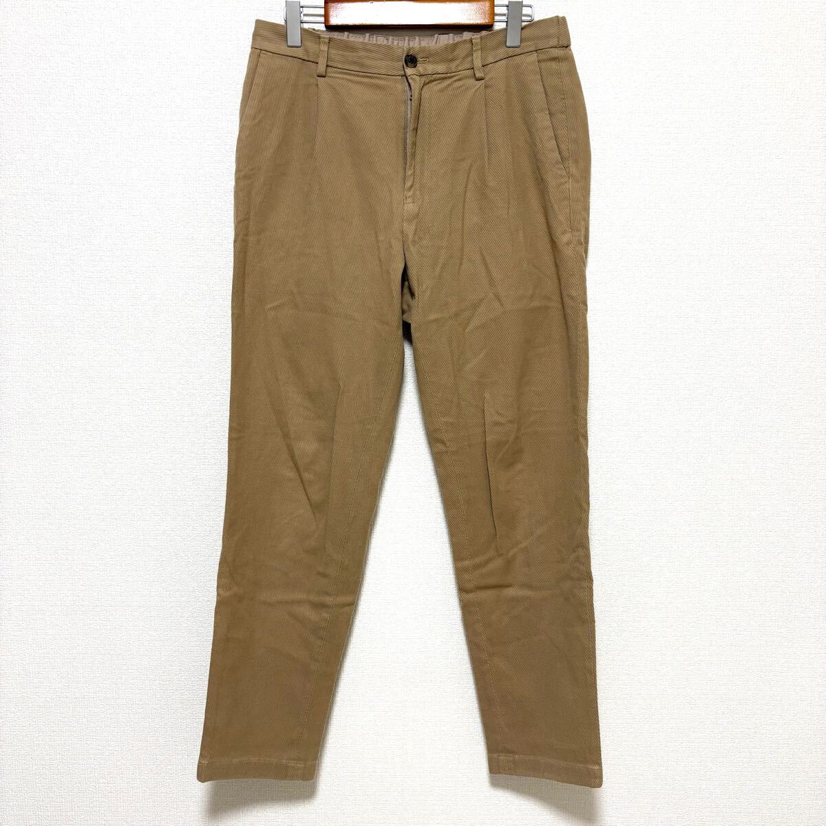 【UNITED ARROWS】ユナイテッドアローズ テーパード イージーパンツ コットン混 ロングシーズン アメカジ カジュアル ベージュ S/Y28603zz拍卖