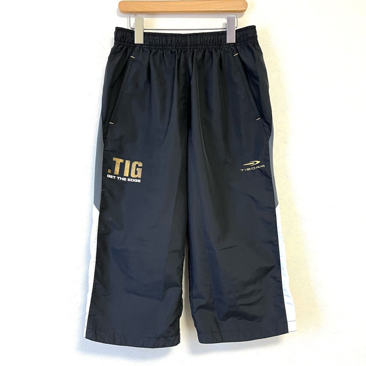 トレーニングに最適!【TIGORA】ティゴラ ハーフ トラック パンツ ボトムス イージー スポーツ ゴルフ 軽量 ロゴ ブラック 黒 L/Y29136mm拍卖