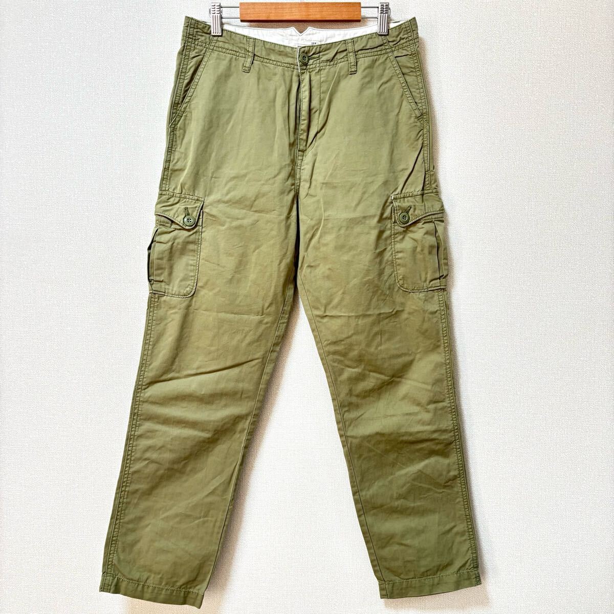 状態良好◎アンクル丈◎【SEVENDAYS SUNDAY】セブンデイズサンデイ カーゴ パンツ グリーン チノパン 綿 アメカジ メンズ サイズL/Y29908SS拍卖