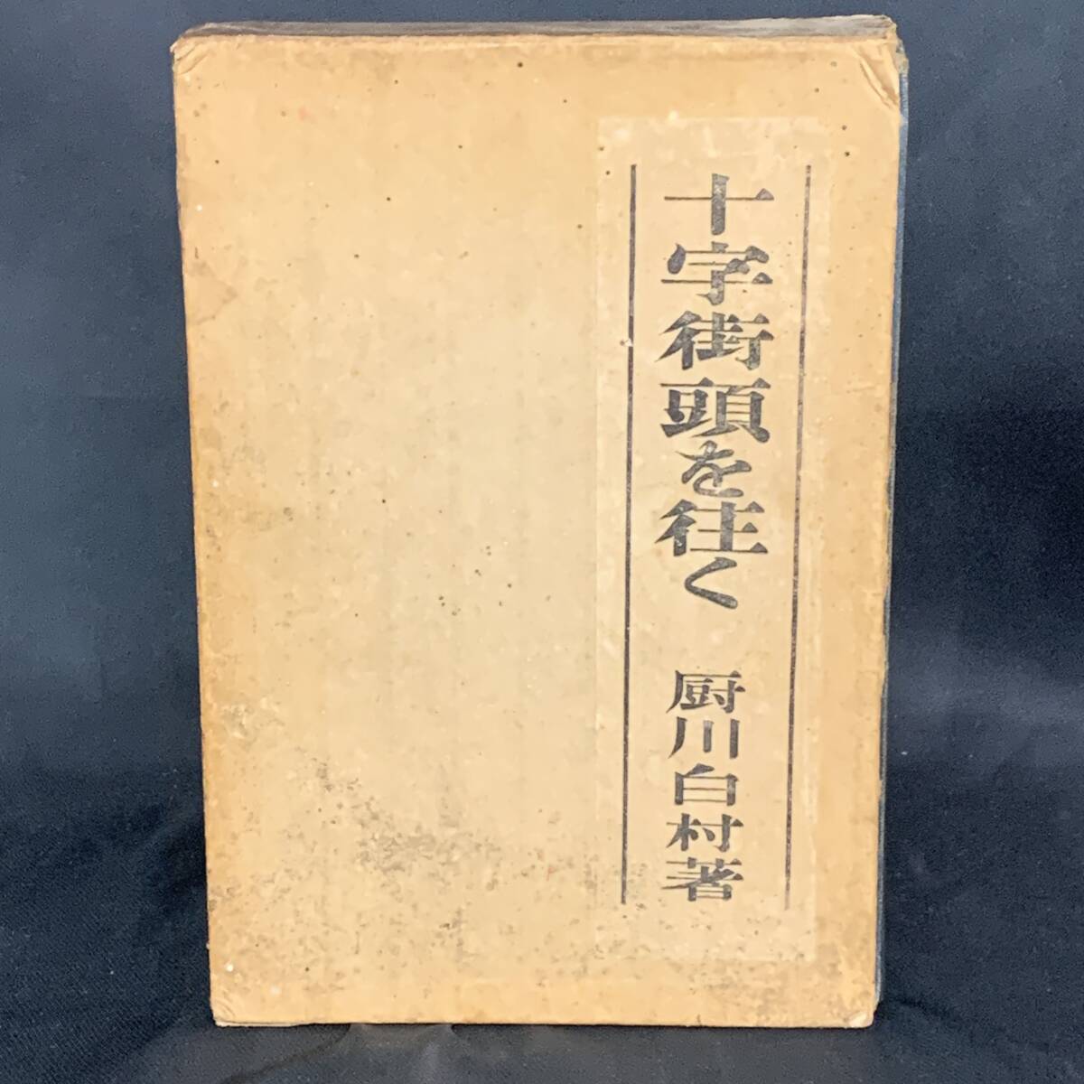 十字街頭を往く 厨川白村/厨川辰夫 福永書店 大正12年12月10日発行 初版 函入 BK1113拍卖