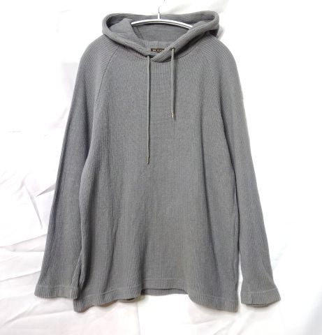 MR.OLIVE コットンニット プルオーバーパーカー ミスターオリーブ Lサイズ グレー 無地 ロングスリーブ 拍卖