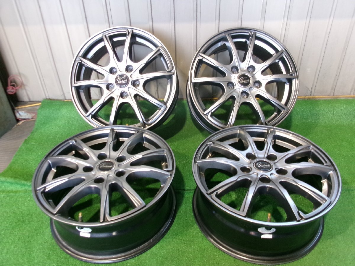 社外 16インチアルミホイール 16X6.5J+48 5H PCD114.3 ガンメタリック 4本セット Y7.0467拍卖