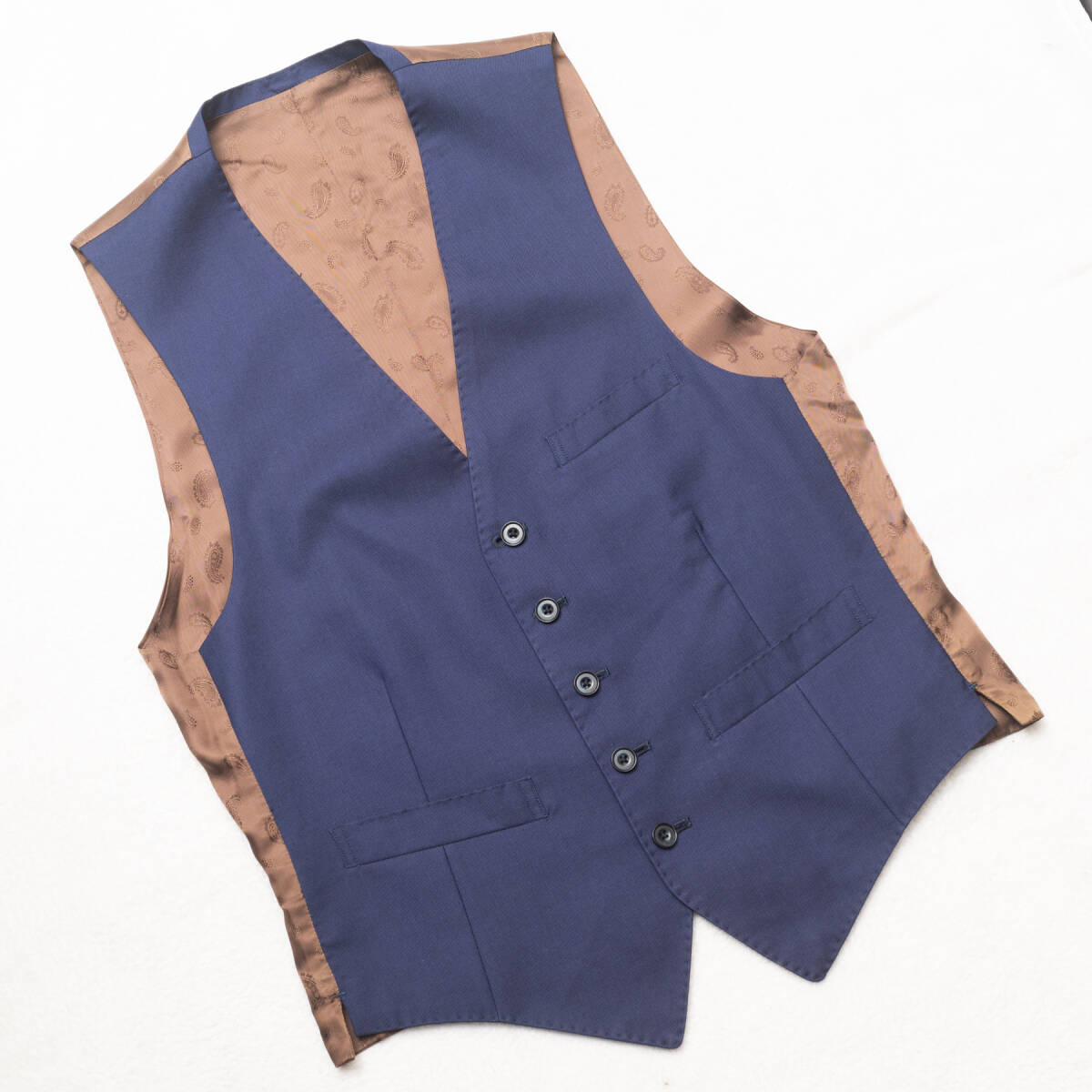 良品/上質国産品!◎春秋 オールシーズン『FABRIC TOKYO』ウール100% ジレ ベスト メンズ S M拍卖