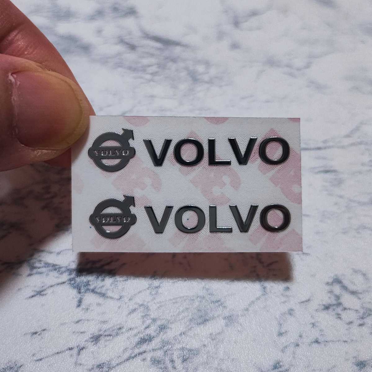 ボルボ メッキ調ステッカー 2P■VOLVO V40 V60 XC60 XC90 V70 V90 S60 XC40 240ワゴン V50 XC70 C70 C30 240 S90 850エステート拍卖