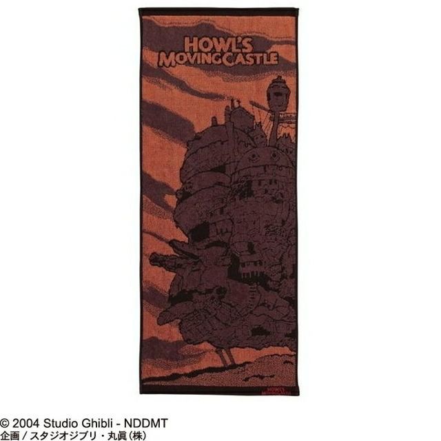 2.【新品】ハウルの動く城*フェイスタオル*ジブリ*城と夕焼けN拍卖