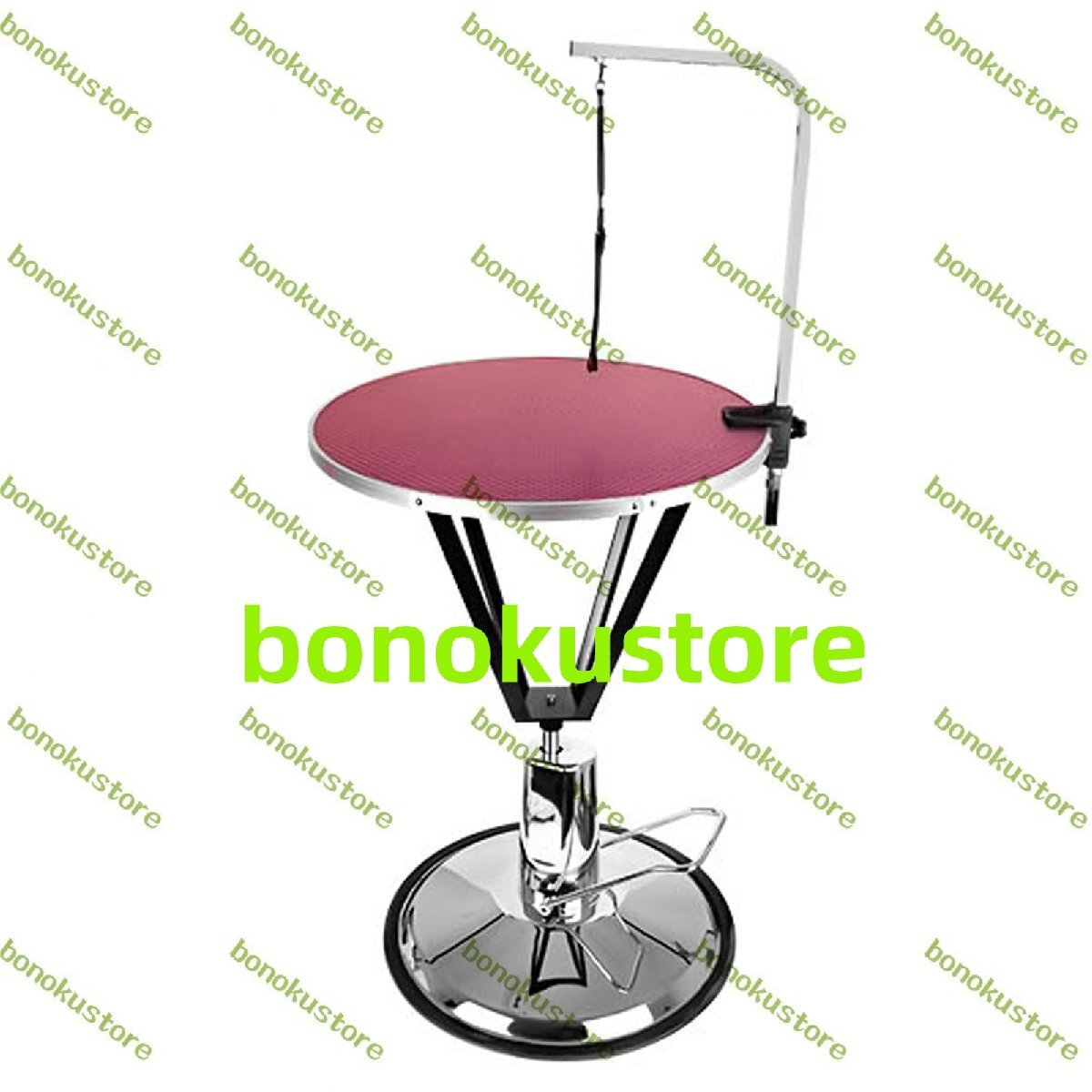 27.5インチ 油圧リフト犬用グルーミングテーブル、360°回転デスクトップグルーミングテーブル 自宅の犬用(ピンク)拍卖